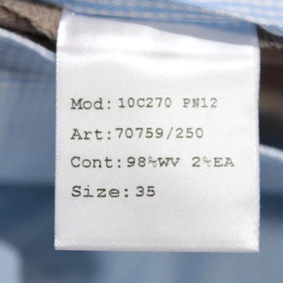 Zanella NWT Dress Pants Size 35 US Pn12 In Solid Beige Wool Blend